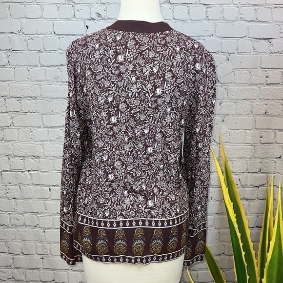 HINGE Bohemian Top Indian Block Print, Size S - Picture 4 of 9